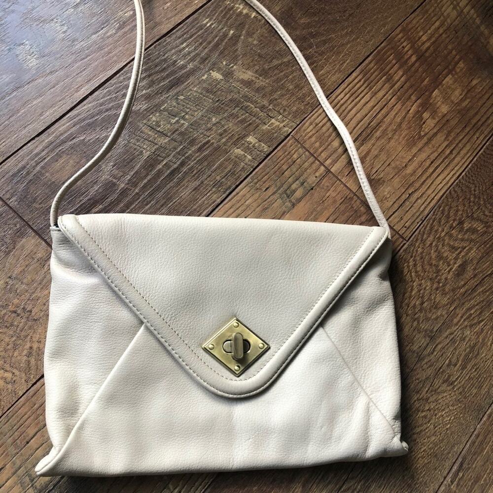 Kate Landry clutch shoulder bag light taupe